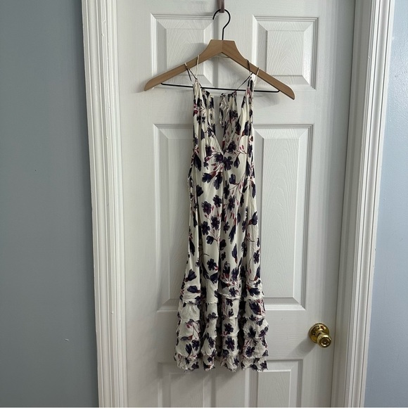 Free People Dress Mini Fairy Boho Floral Summer White Dainty Flowy Beach Medium - Picture 3 of 8